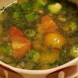 夏野菜deねばねばスープ＊カレー風味★ヴィーガン★